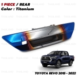 มือเปิดท้ายกระบะ มือจับท้าย เว้ารูกล้อง 1 ชิ้น สีไทเทเนียม สำหรับ Toyota Hilux Revo SR5 ปี 2015-2022